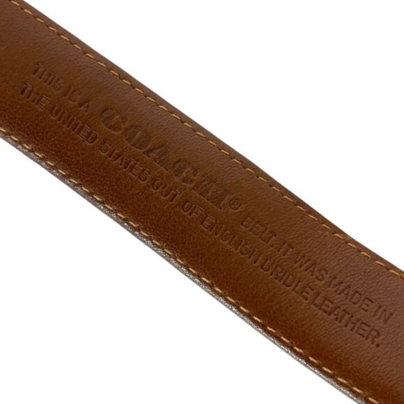 Vintage Coach Mens Leather Belt Size 36 British Tan English Bridle Leather 5900 - Picture 4 of 4